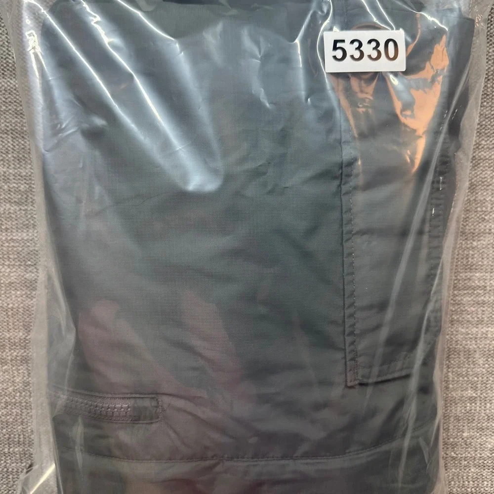 Columbia Rain Jacket Mens L Gray  Hooded Ripstop Parka Windbreaker